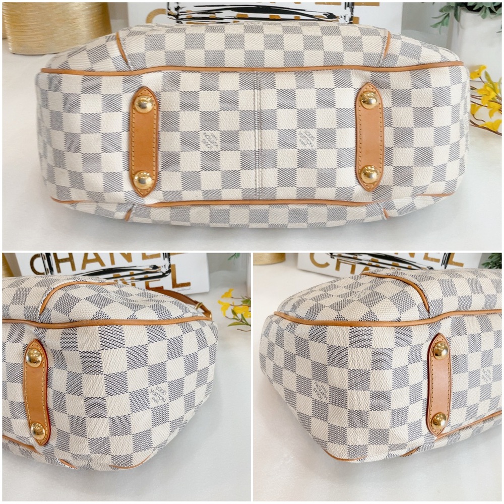 Louis Vuitton Cream and Tan Checkered Hobo Bag - Picture 3 of 10